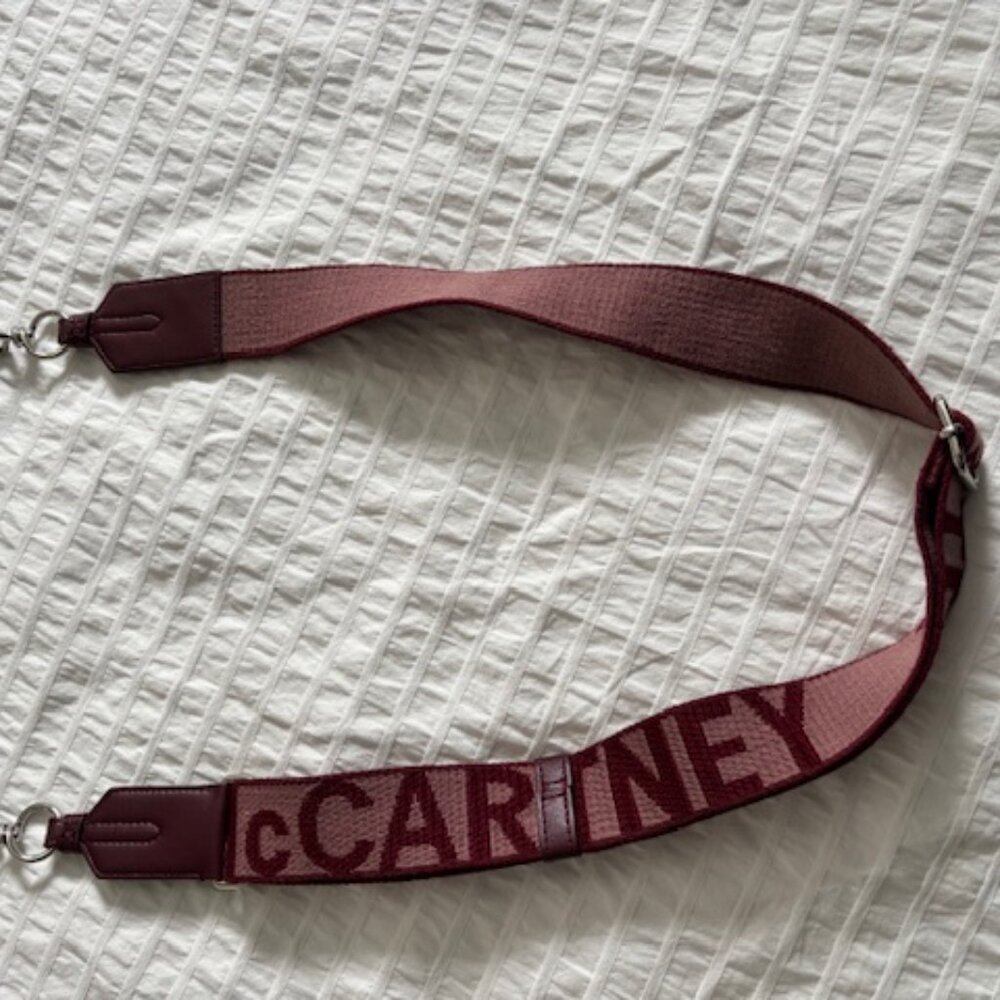 Stella McCartney Eco Alter Nappa Perforated Logo Mini Crossbody, Burgundy - Picture 14 of 16